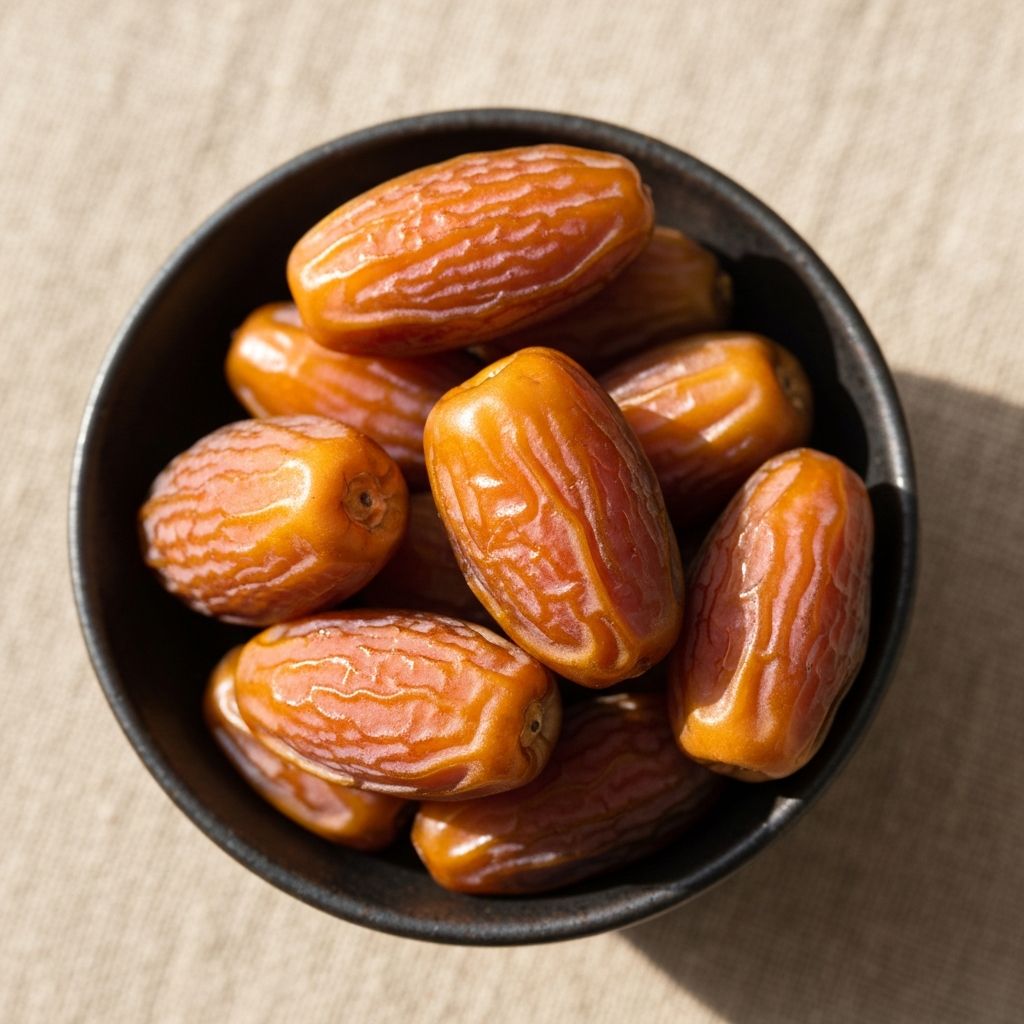Dates — Soft, honey-sweet medjoul.